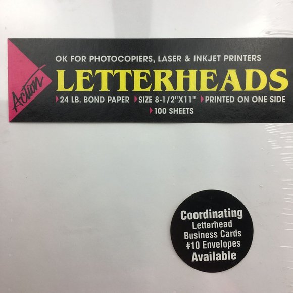 Action Letterheads 24lb Bond Paper 100 Sheets Office Green Marble - Picture 3 of 3